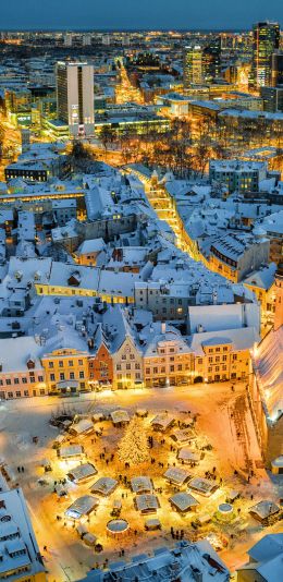 Tallinn, Estonia, city Wallpaper 1440x2960