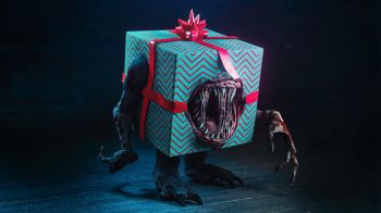 monster, gift, 3D modeling Wallpaper 2560x1440