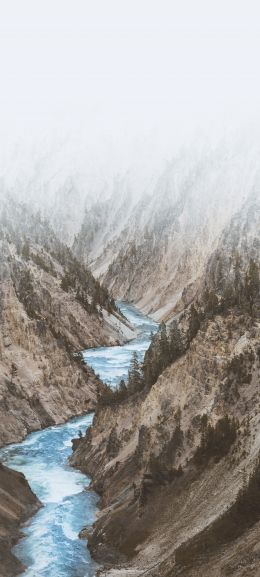 Yellowstone National Park, USA Wallpaper 1440x3200