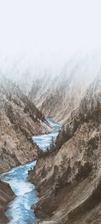 Yellowstone National Park, USA Wallpaper 1440x3200