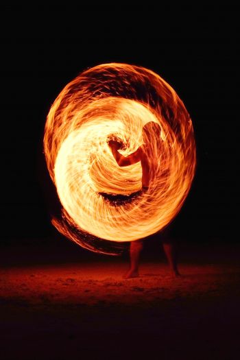 fire, flame, night Wallpaper 640x960