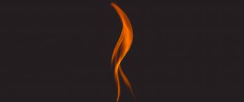 fire, flame, black Wallpaper 3440x1440
