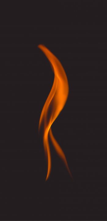 fire, flame, black Wallpaper 1080x2220