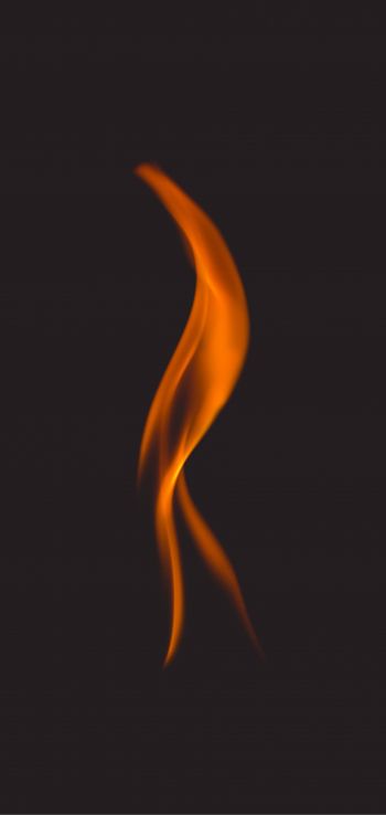 fire, flame, black Wallpaper 1080x2280