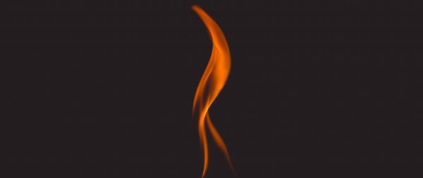 fire, flame, black Wallpaper 2560x1080