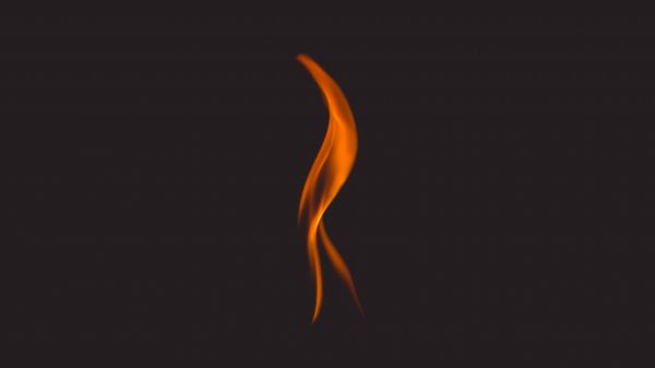 fire, flame, black Wallpaper 1600x900