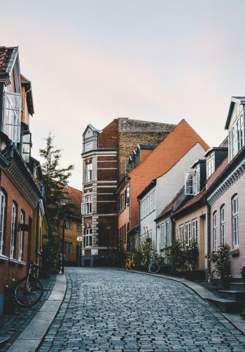 street, home, Odense, Denmark Wallpaper 1640x2360