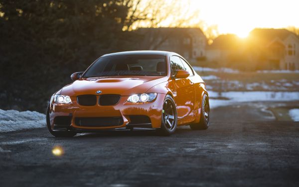BMW, sports car, sunset Wallpaper 1920x1200