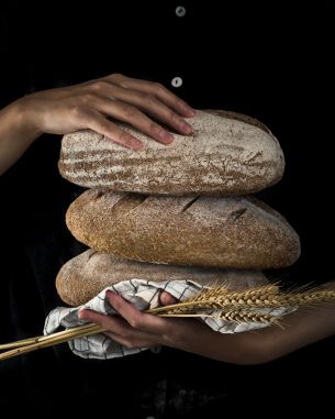 bread, baked goods, rye Wallpaper 2946x3682