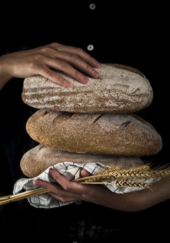 bread, baked goods, rye Wallpaper 1668x2388