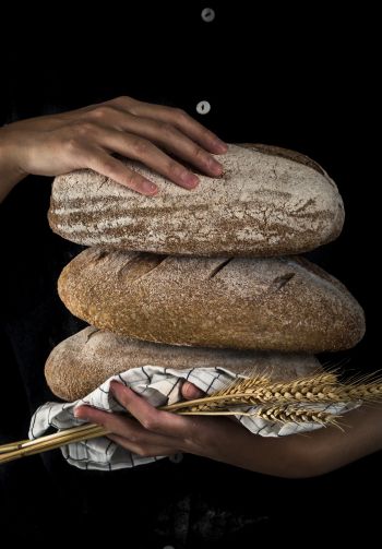 bread, baked goods, rye Wallpaper 1640x2360