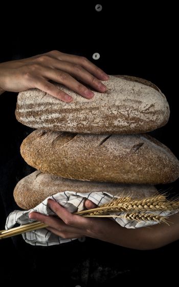 bread, baked goods, rye Wallpaper 1752x2800
