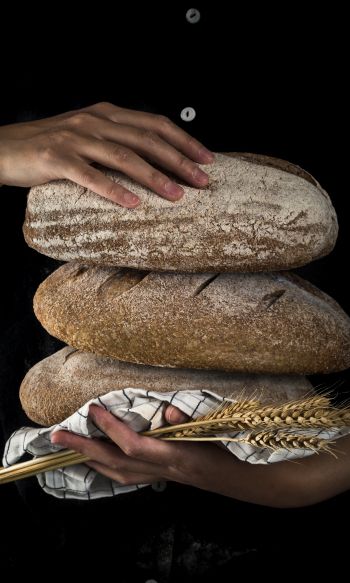 bread, baked goods, rye Wallpaper 1200x2000