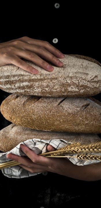 bread, baked goods, rye Wallpaper 1440x2960