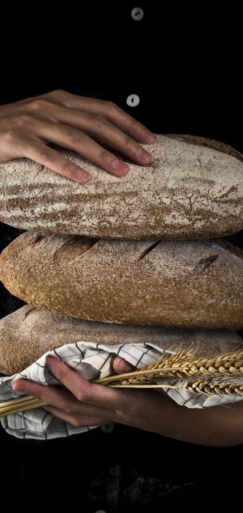 bread, baked goods, rye Wallpaper 1440x3040