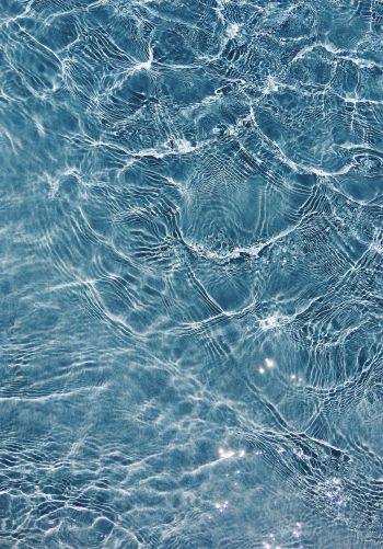 water, ripple, blue Wallpaper 1668x2388