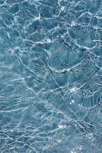 water, ripple, blue Wallpaper 640x960