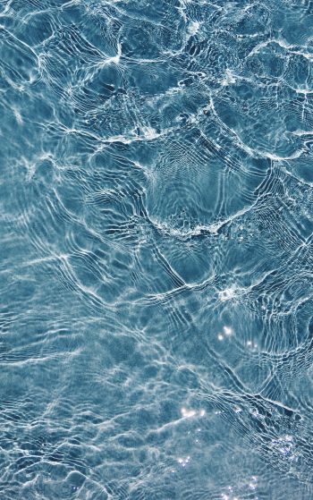 water, ripple, blue Wallpaper 1752x2800