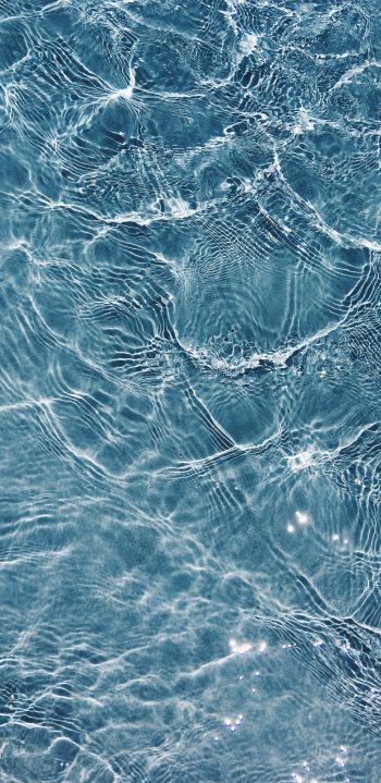 water, ripple, blue Wallpaper 1080x2220