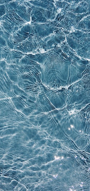 water, ripple, blue Wallpaper 1080x2280