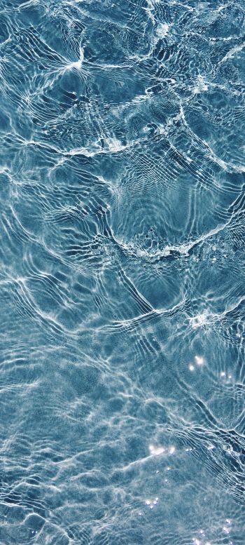 water, ripple, blue Wallpaper 1080x2400