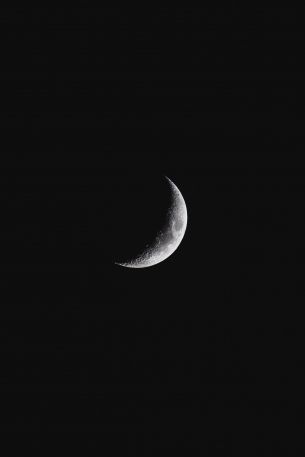 night, crescent, black Wallpaper 640x960