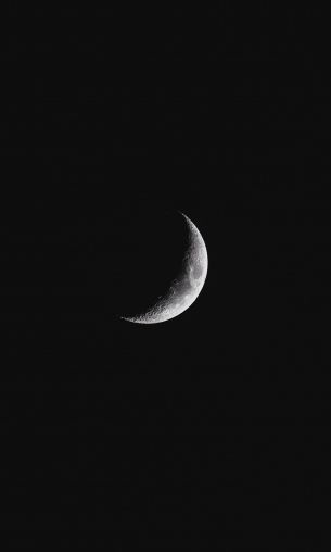 night, crescent, black Wallpaper 1200x2000