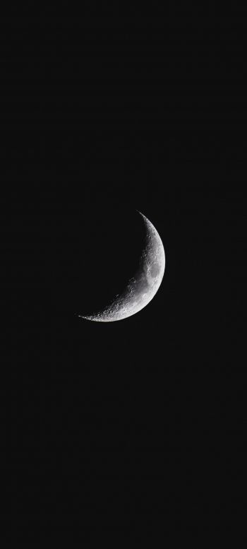 night, crescent, black Wallpaper 1080x2400