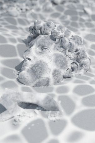 David, sculpture, underwater Wallpaper 640x960