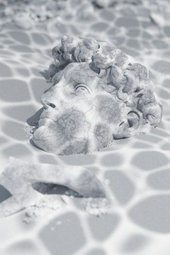 David, sculpture, underwater Wallpaper 640x960