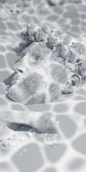 David, sculpture, underwater Wallpaper 720x1440