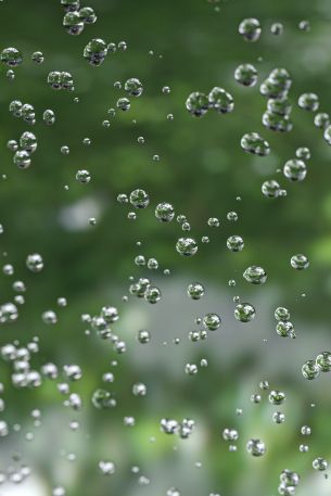 drops, water, air Wallpaper 640x960