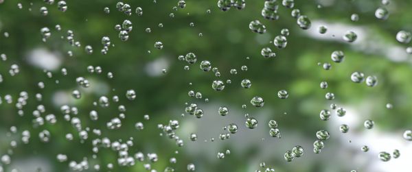 drops, water, air Wallpaper 3440x1440