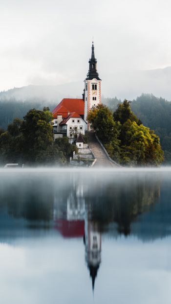 Обои 640x1136 Озеро Блед, Блед, Словения