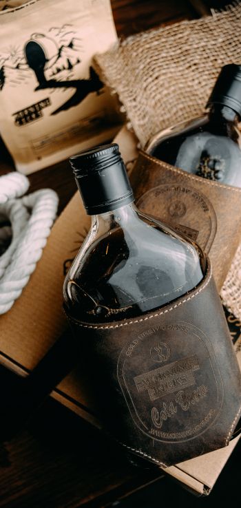 bottle, alcohol, drink Wallpaper 1080x2280