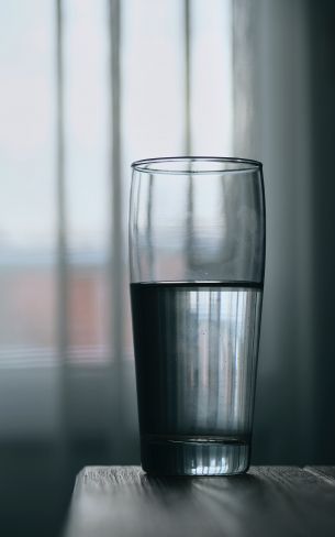 glass of water, window Wallpaper 800x1280