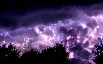 thunderstorm, lightning, night Wallpaper 2560x1600