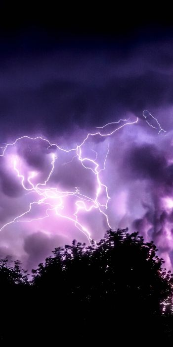 thunderstorm, lightning, night Wallpaper 720x1440