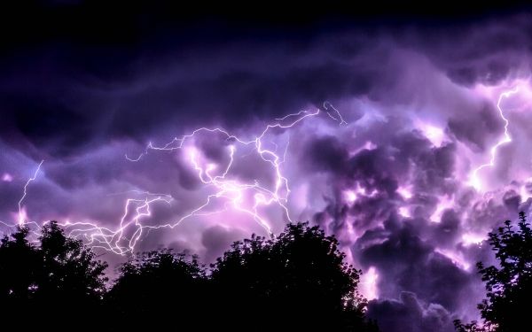 thunderstorm, lightning, night Wallpaper 1920x1200
