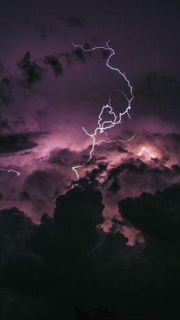 lightning, sky, clouds Wallpaper 1080x1920