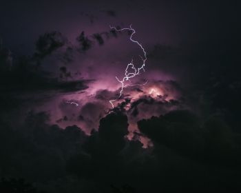 lightning, sky, clouds Wallpaper 1280x1024