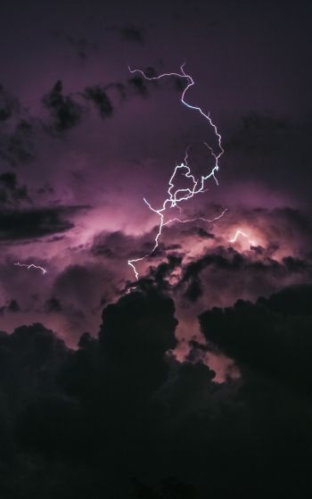 lightning, sky, clouds Wallpaper 1752x2800