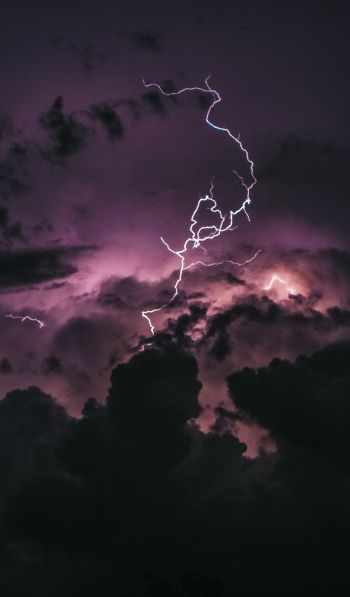 lightning, sky, clouds Wallpaper 600x1024