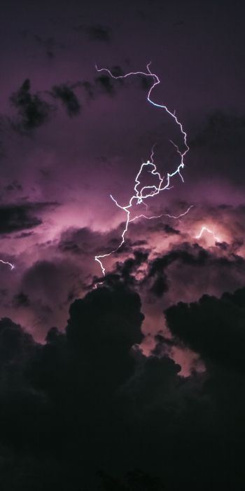 lightning, sky, clouds Wallpaper 720x1440
