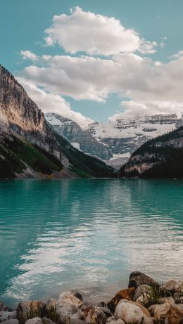 Lake Louise, Canada, mountains Wallpaper 640x1136