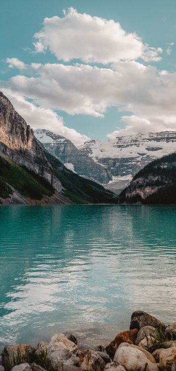 Lake Louise, Canada, mountains Wallpaper 1080x2280
