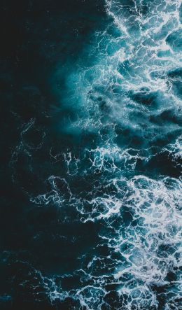 waves, sea foam Wallpaper 600x1024