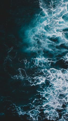 waves, sea foam Wallpaper 640x1136