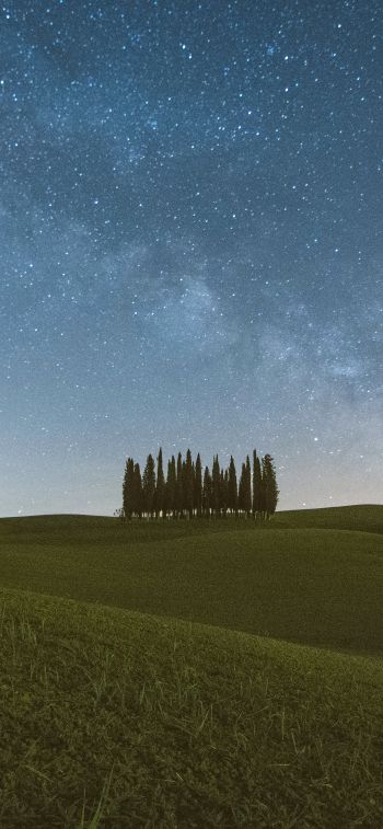 Tuscany, Italy, night Wallpaper 828x1792
