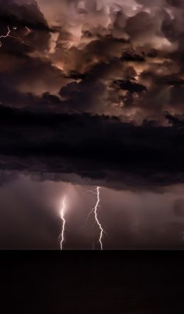 lightning, thunderstorm, night Wallpaper 600x1024